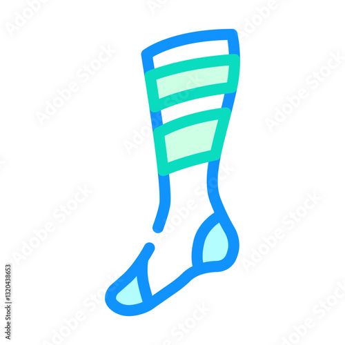socks snowboard color icon vector illustration