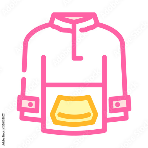 jacket snowboard color icon vector illustration