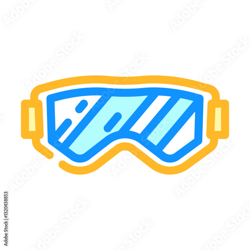 goggles snowboard color icon vector illustration