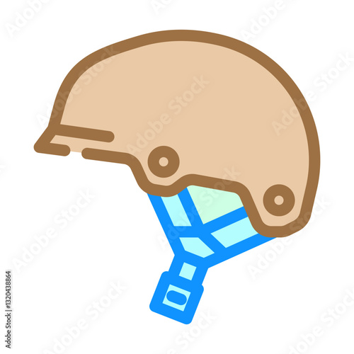 helmet snowboard color icon vector illustration