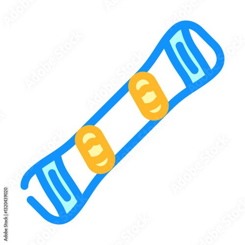 sport snowboard color icon vector illustration