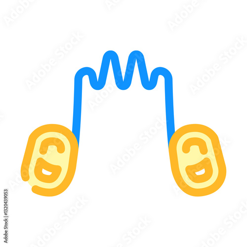 tongue crib orthodontist color icon vector illustration