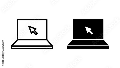 Laptop icon vector. computer sign and symbol