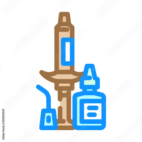 bonding adhesive orthodontist color icon vector illustration