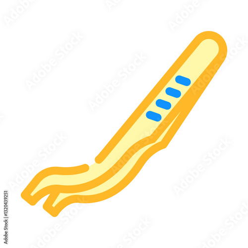 orthodontic tweezers orthodontist color icon vector illustration