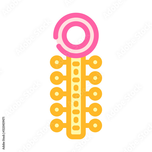 ligature ties orthodontist color icon vector illustration