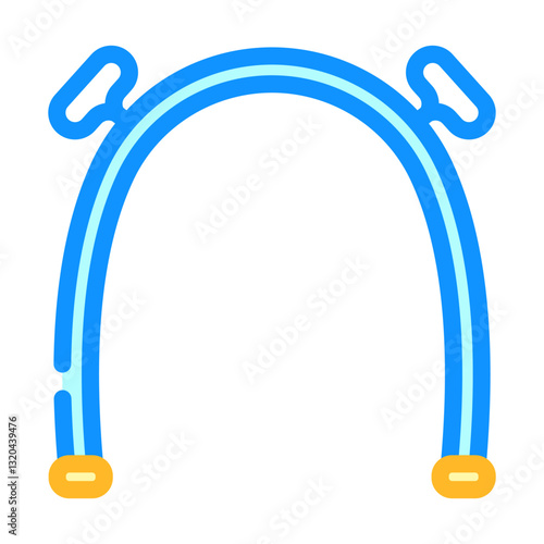 archwire orthodontist color icon vector illustration