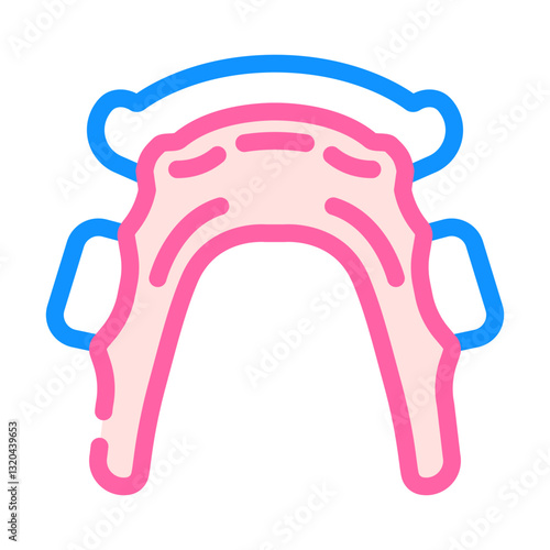 retainer orthodontist color icon vector illustration