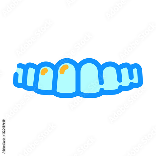 clear aligners orthodontist color icon vector illustration