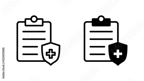 Medical insurance icon vector. health insurance sign and symbol