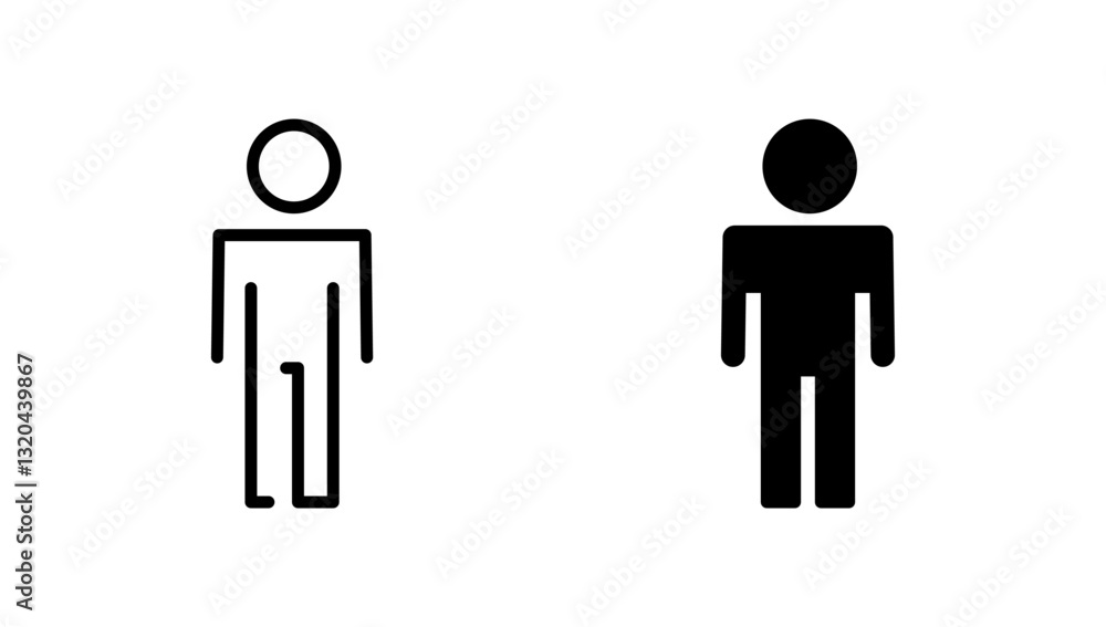 Man icon vector. male sign and symbol. human symbol Man icon vector. male sign and symbol. human symbol