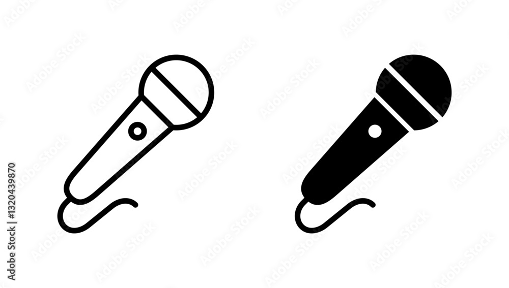 Microphone icon vector. karaoke sign and symbol Microphone icon vector. karaoke sign and symbol
