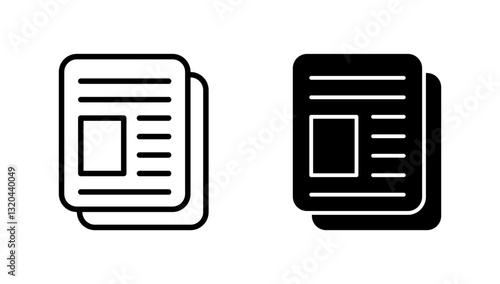 Newspaper icon vector. news paper sign and symbolign