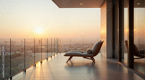 unset on balcony