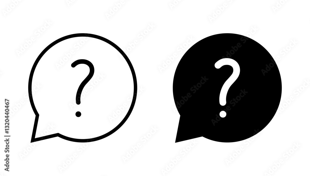 Question icon vector. question mark sign and symbol Question icon vector. question mark sign and symbol