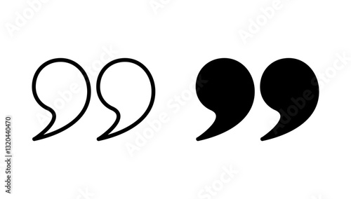 Quote icon vector. Quotation mark sign and symbol