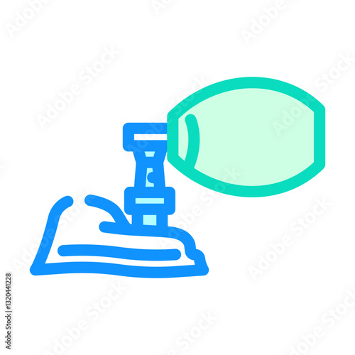 cardiopulmonary resuscitation mask color icon vector illustration