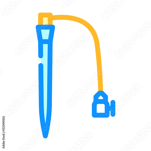 cardiac catheter cardiology color icon vector illustration