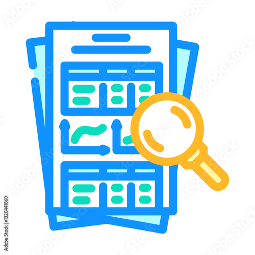reviews budget planning color icon vector illustration