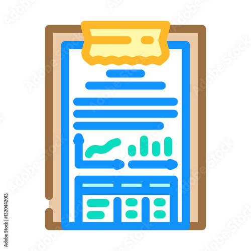 financial statements budget planning color icon vector illustration