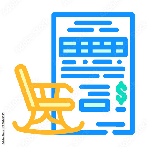 retirement planning budget planning color icon vector illustration