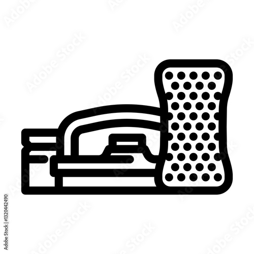 waxing kit snowboard line icon vector illustration