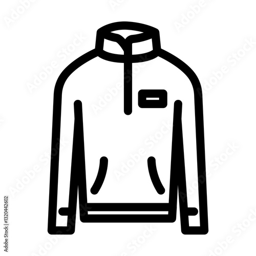 mid layer fleece insulated line icon vector illustration