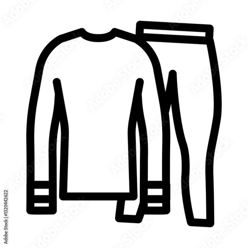 base layer thermal underwear line icon vector illustration