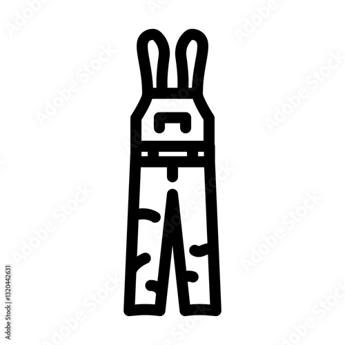 pants snowboard line icon vector illustration