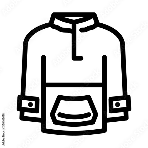 jacket snowboard line icon vector illustration