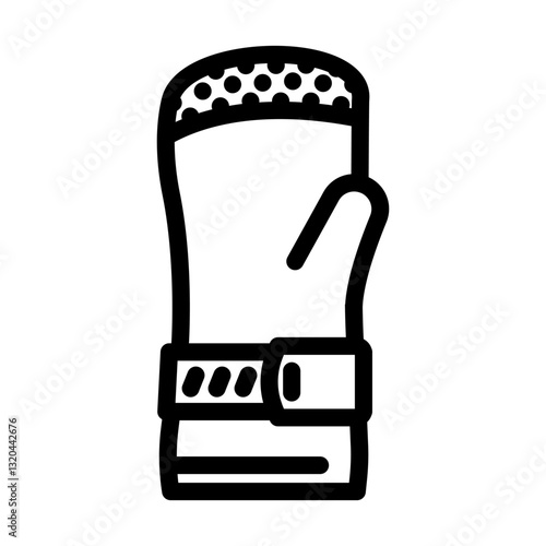 gloves mittens snowboard line icon vector illustration