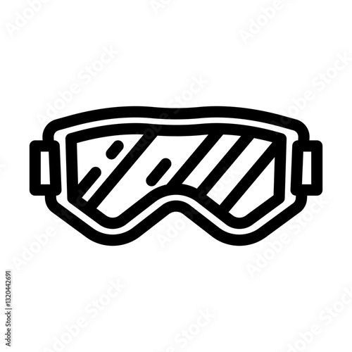 goggles snowboard line icon vector illustration