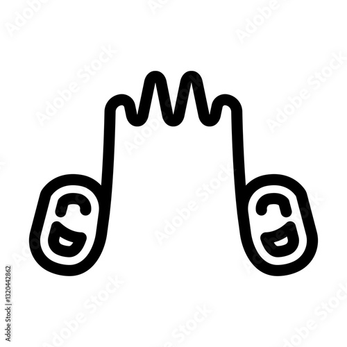 tongue crib orthodontist line icon vector illustration