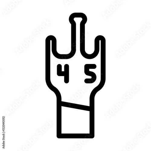 bracket positioning gauge orthodontist line icon vector illustration