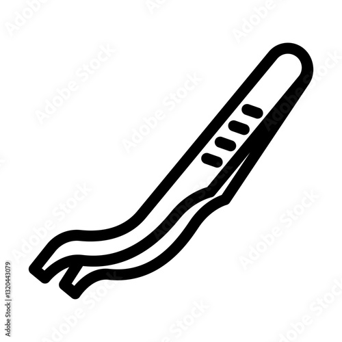 orthodontic tweezers orthodontist line icon vector illustration