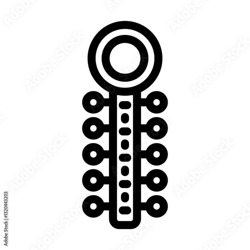 ligature ties orthodontist line icon vector illustration