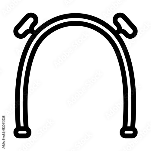 archwire orthodontist line icon vector illustration