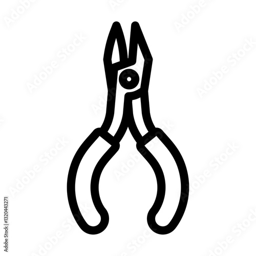 orthodontic pliers orthodontist line icon vector illustration