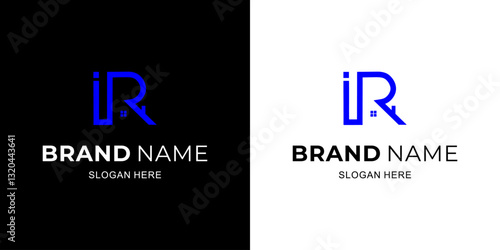 Creative IR Letter Logo with House, Illustration, Design Inspiration, Vector, Icon