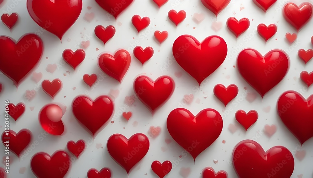 Elegant Floating Red Hearts Pattern Creating a Warm and Lovely Atmosphere
Elegant Floating Red Hearts Pattern Creating a Warm and Lovely Atmosphere