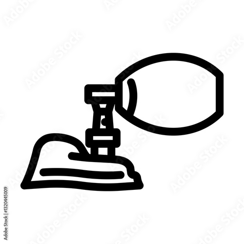 cardiopulmonary resuscitation mask line icon vector illustration
