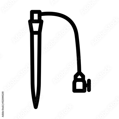 cardiac catheter cardiology line icon vector illustration