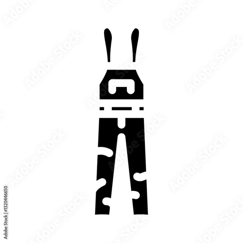 pants snowboard glyph icon vector illustration