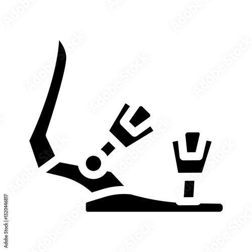 bindings snowboard glyph icon vector illustration