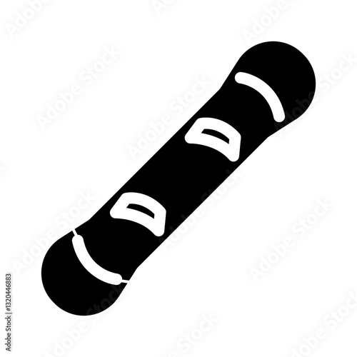 mountain snowboard glyph icon vector illustration