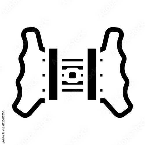 palatal expander orthodontist glyph icon vector illustration