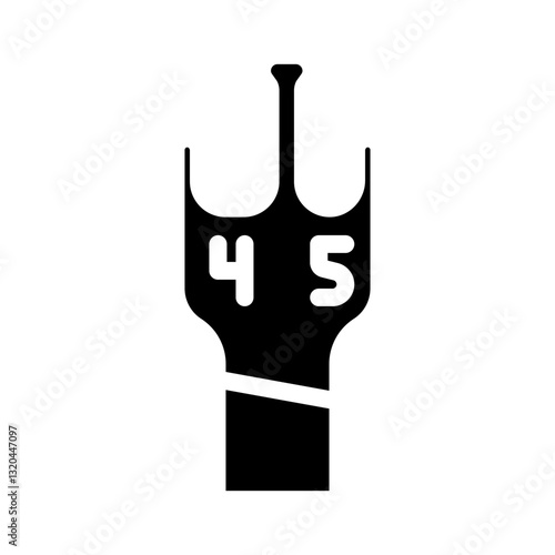 bracket positioning gauge orthodontist glyph icon vector illustration