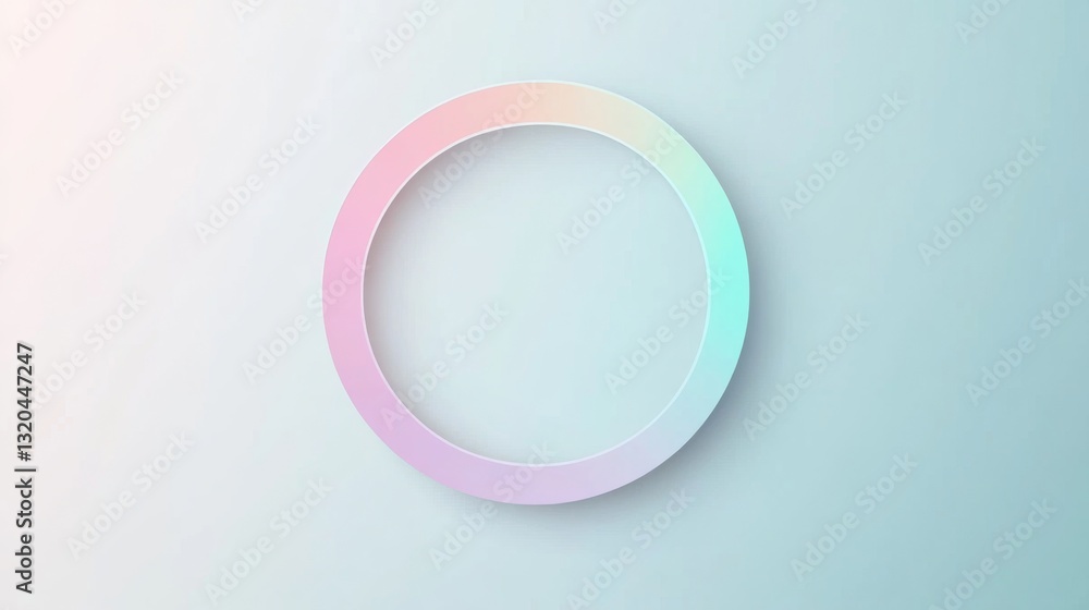 Abstract pastel gradient circle on light background design for contemporary decor Abstract pastel gradient circle on light background design for contemporary decor