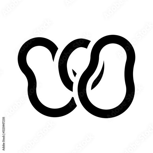 elastic bands orthodontist glyph icon vector illustration