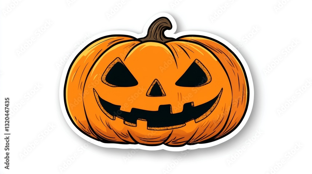 Fototapeta premium Festive halloween pumpkin decoration for spooky celebrations